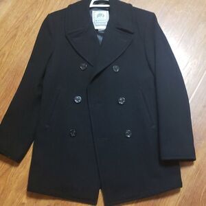 Military Navy Peacoat Dark Blue/ Black